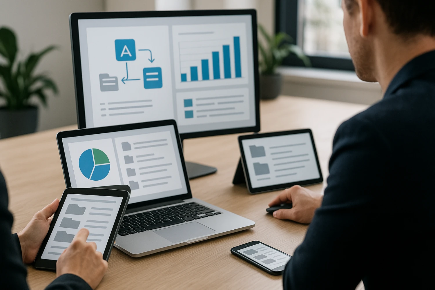 Hybrid ERP connector using APIs and files