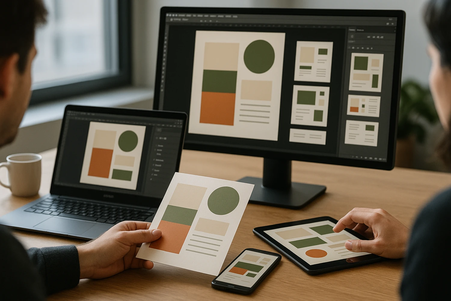 Professional design for printed brand materials