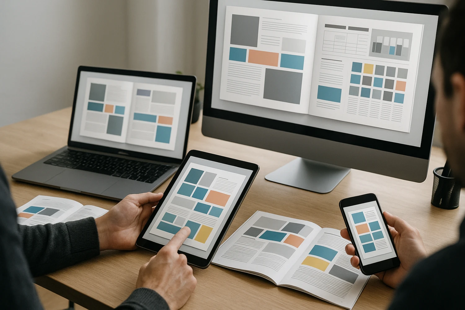 Brochure design, catalogue design and printed company profile layouts