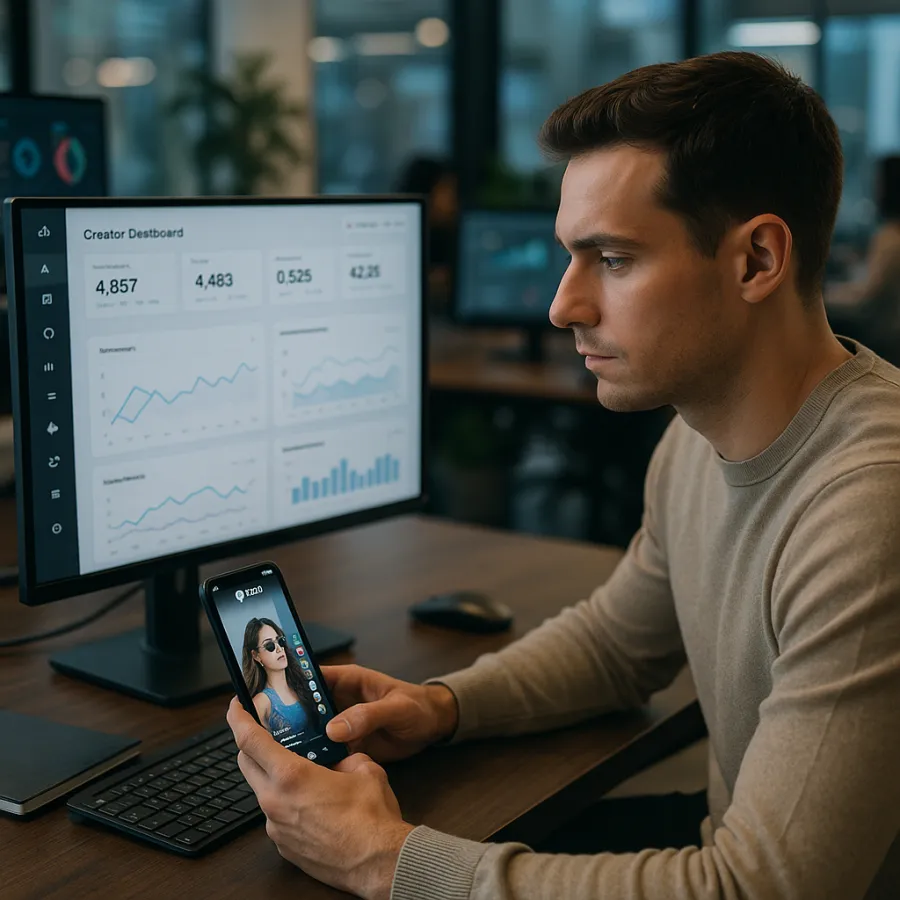 Advertising performance reports in euro with ROAS and cost metrics