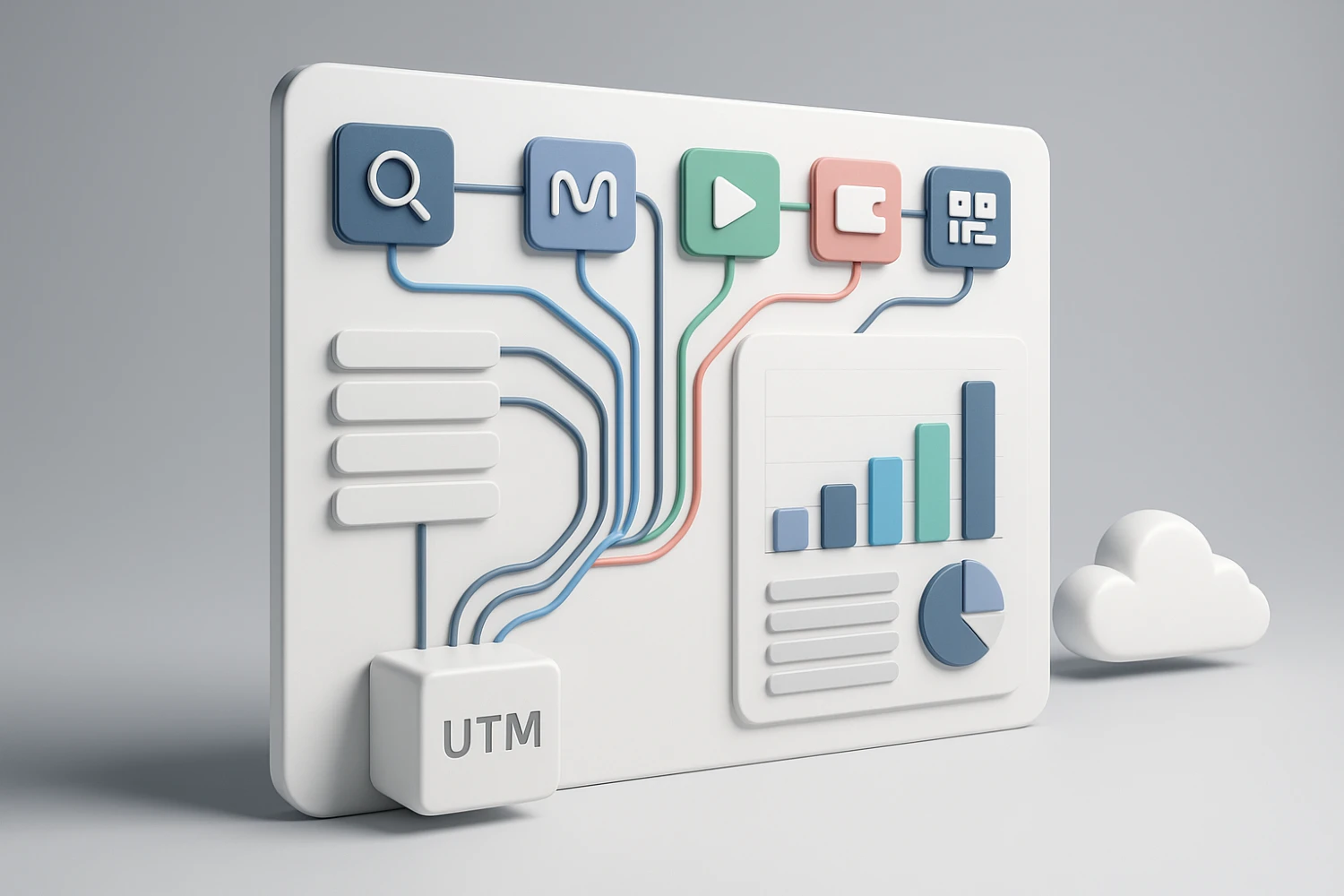 UTM tagging and attribution model for multi-channel tracking