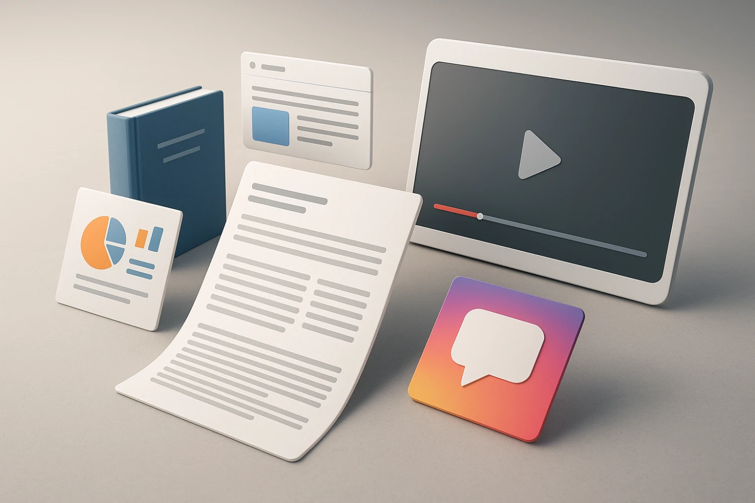 Multi-format content creation for digital marketing