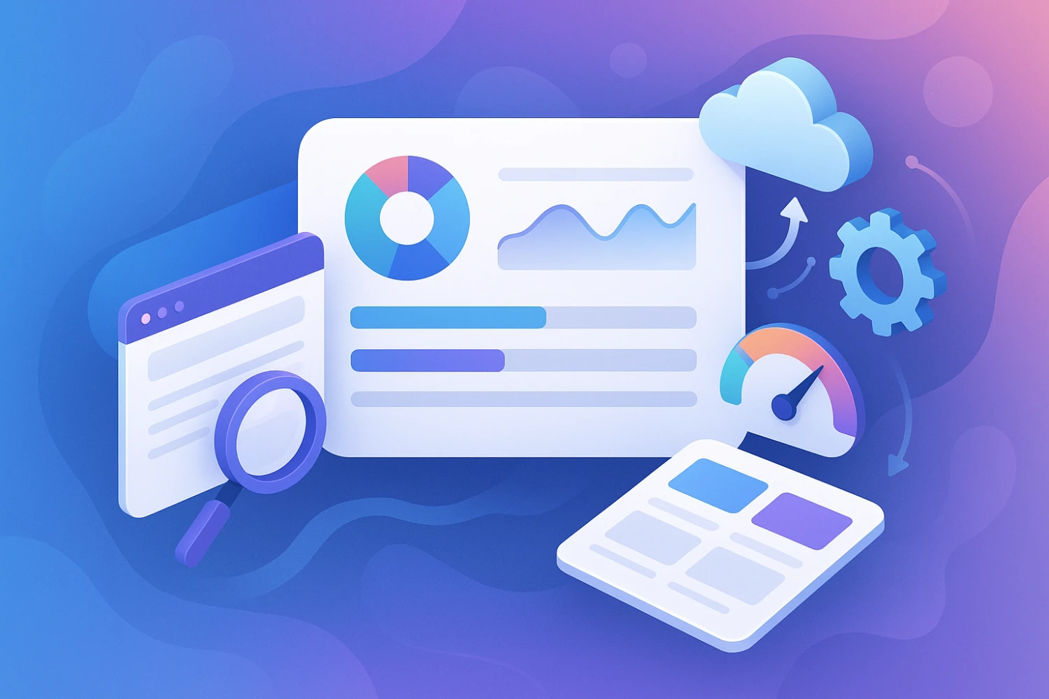 SEO audit overview dashboard for website performance