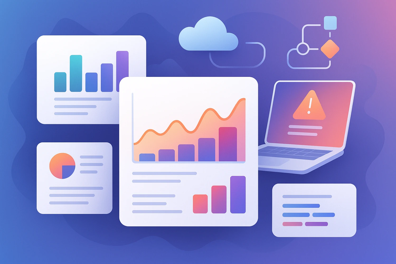 Monitoring reports and historical trend analysis of errors and performance