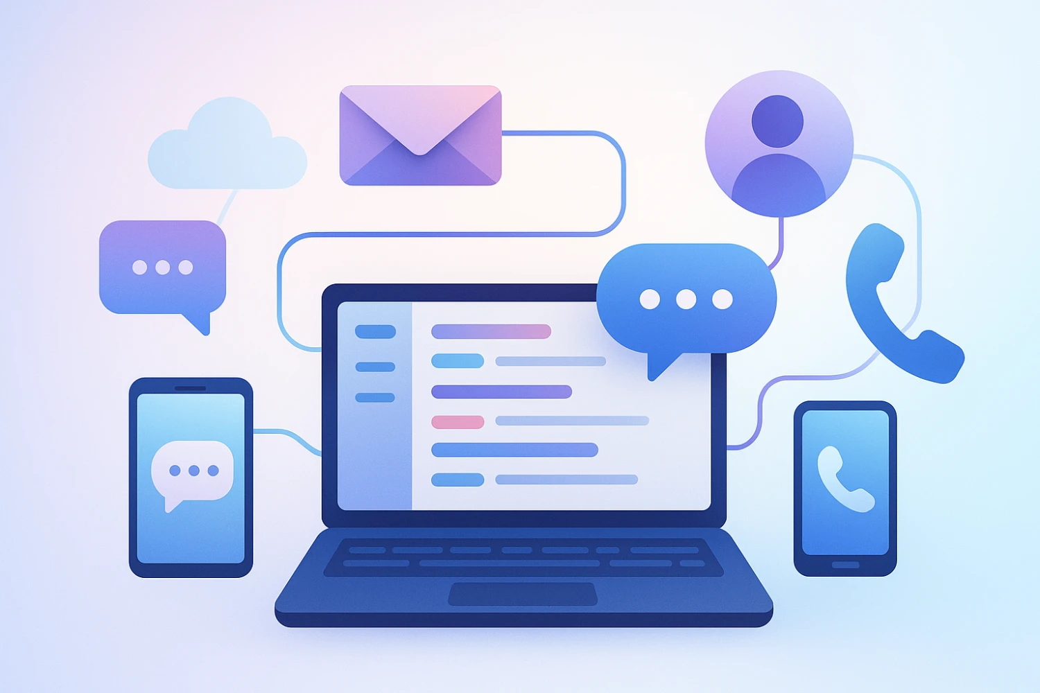 Multi channel technical support ticketing email phone and chat