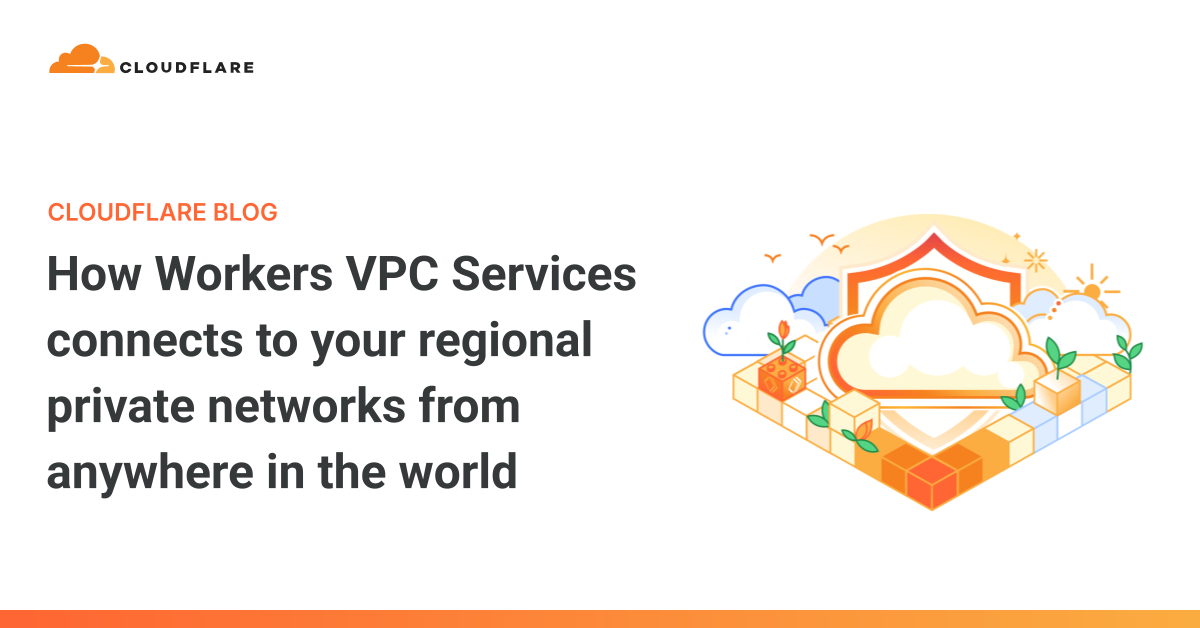 How Workers VPC Services connects to your regional private networks from anywhere in the world